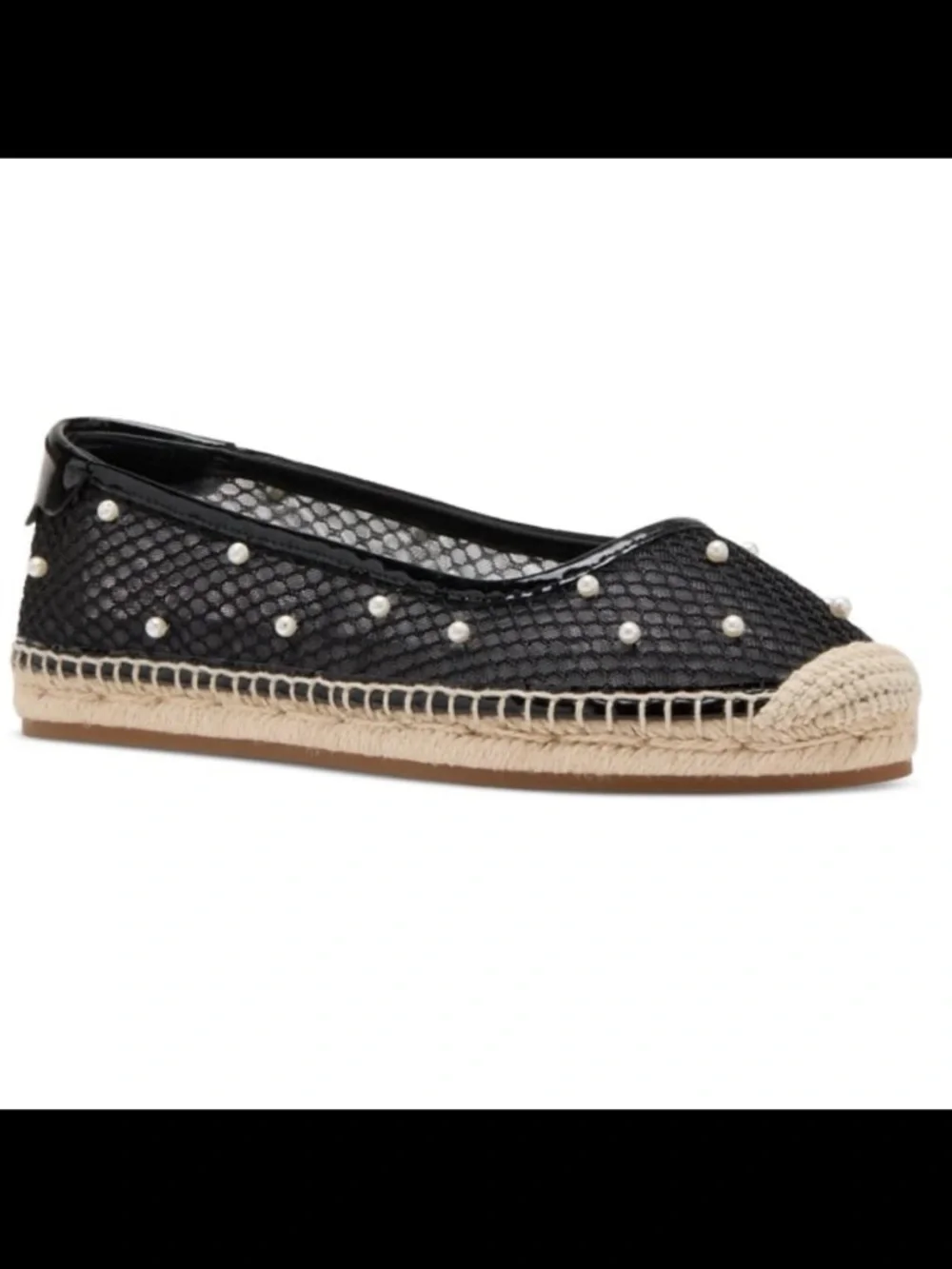 NWB Kate spade NY women’s pearl fishnet espadrille flat size 9
